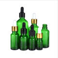 Green Frosted Glass 10ml Essential Oil Bottle with Metal Dropper Cap